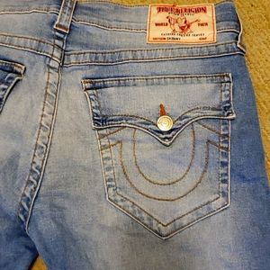 True religion jeans (blue w/rippies)